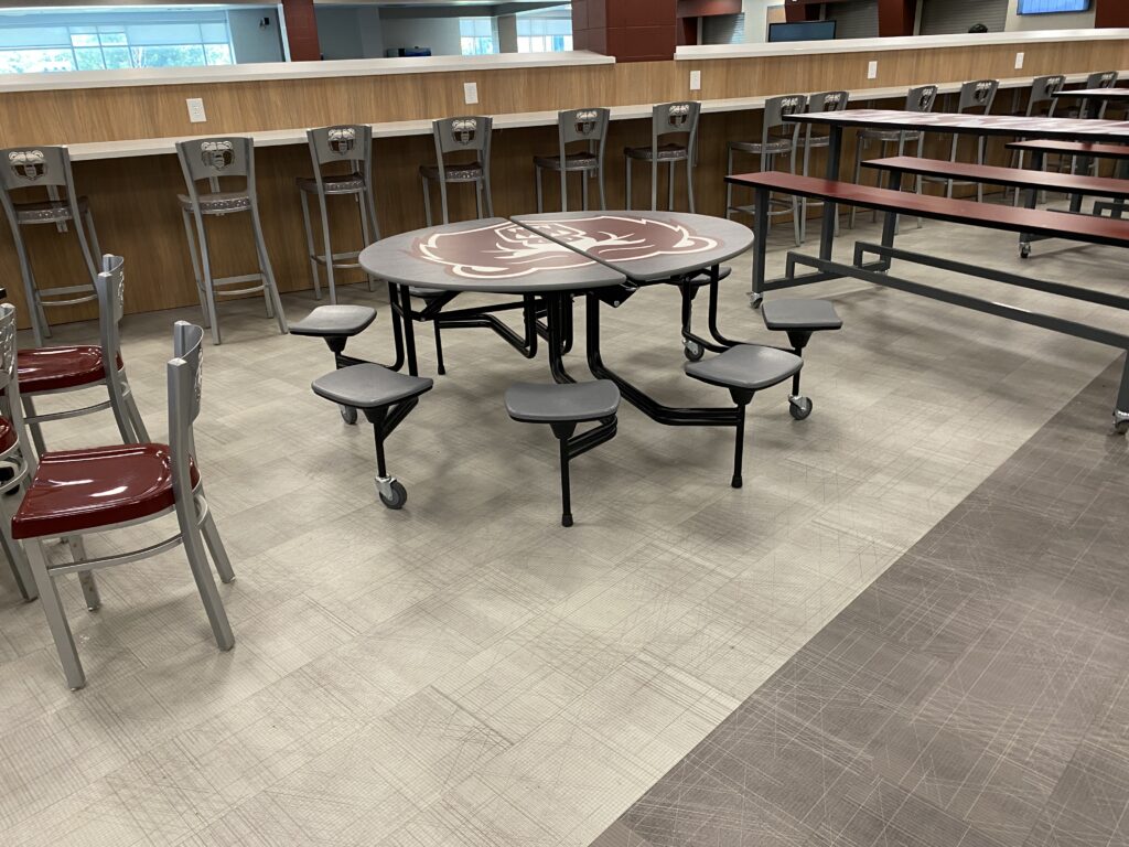 North Central High School Cafeteria Flooring 